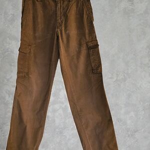 Banana Republic Garment Dyed Brown Cargo Pants 31x30 Cotton Utility Y2k MP54